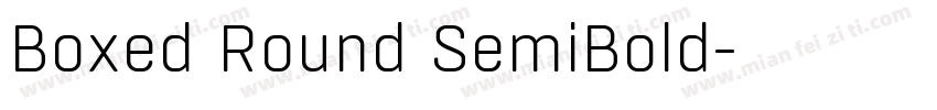 Boxed Round SemiBold字体转换